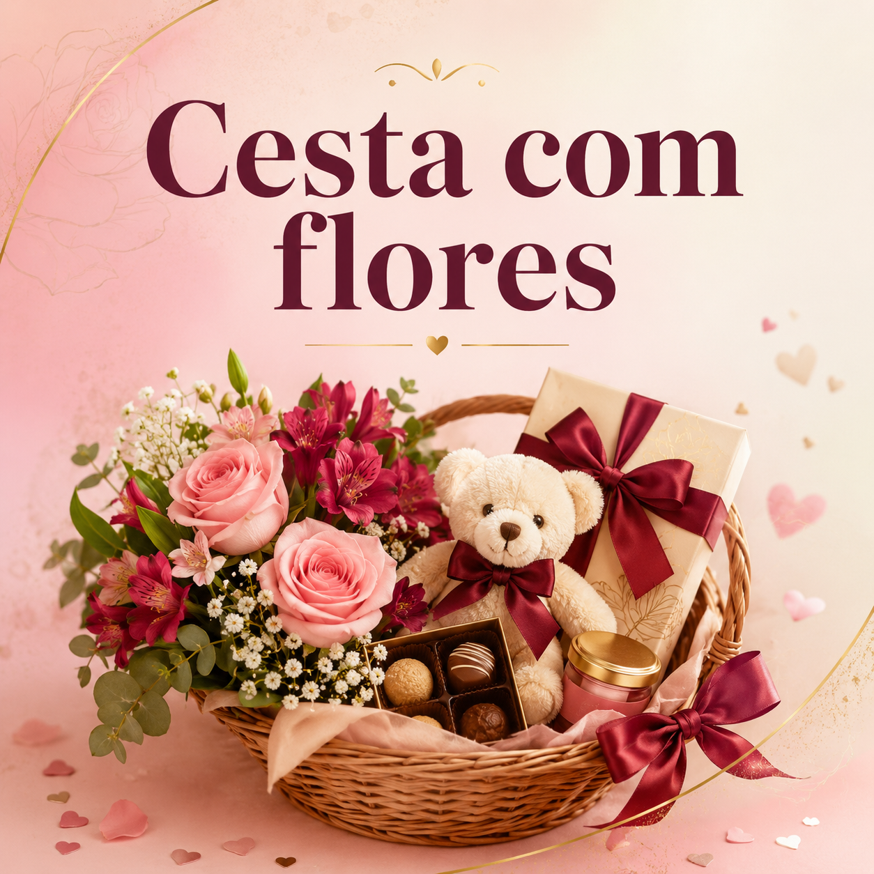 Cesta com flores